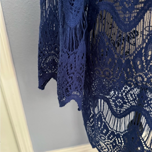 Royal Blue Gracewear Lace Tunic - Picture 6 of 7